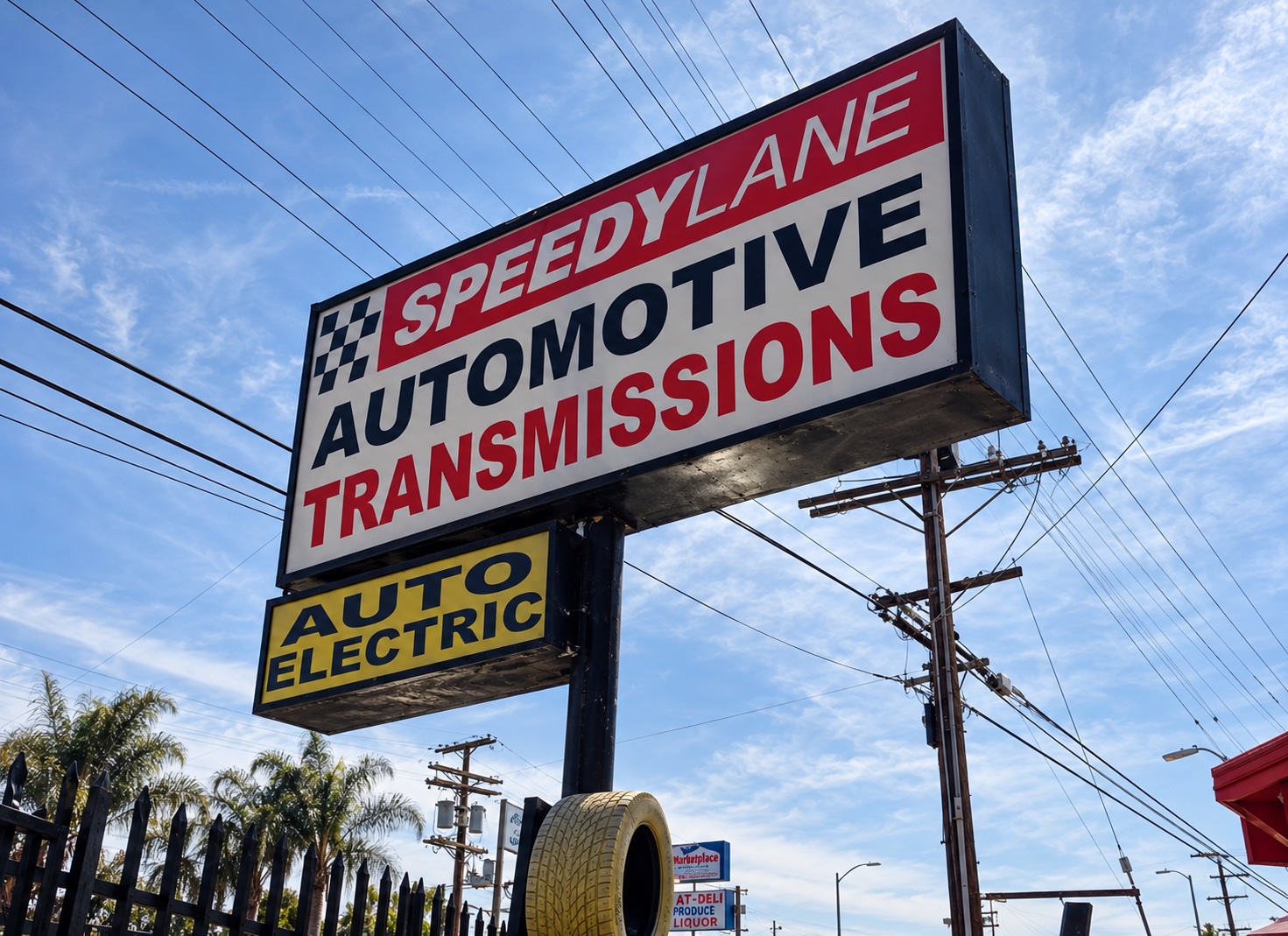 Speedy Lane Automotive roadside billboard